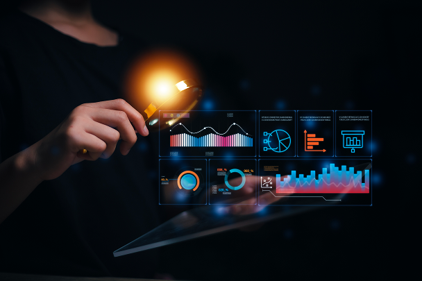 data-analyst-working-business-analytics-dashboard-with-charts-metrics-kpi-analyze-performance-create-insight-reports-strategic-decisions-operations-management-virtual-screen 2